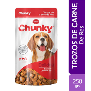 Chunky - Pouch Delidog Trozos De Carne De Res Adulto