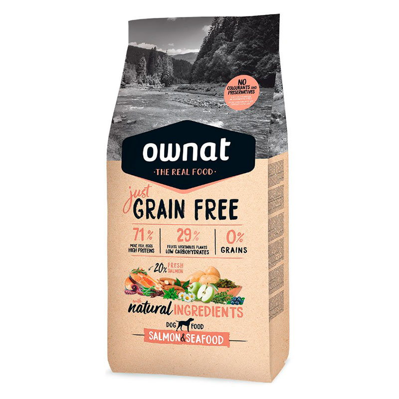 Ownat Grain Free - Alimento Perro Adulto Salmón Seafood