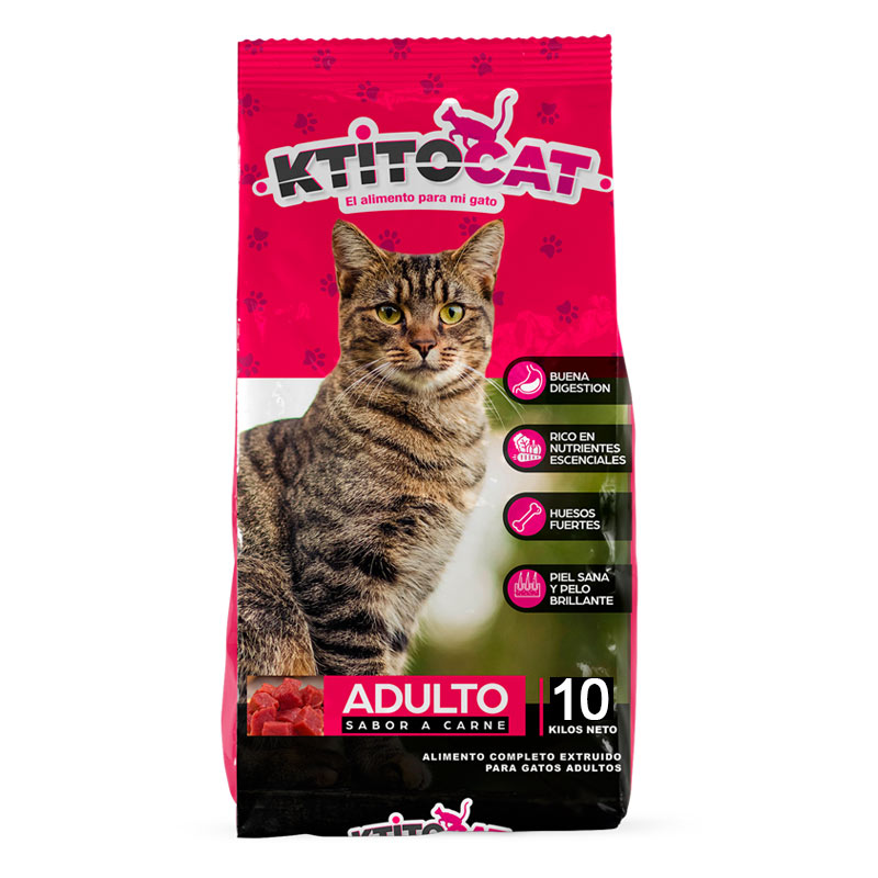 Ktito Cat - Alimento Gato Adulto Sabor a Carne