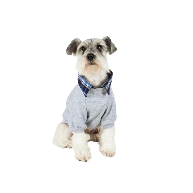 Valentín For Pets - Suéter Camisero Gris-Azul