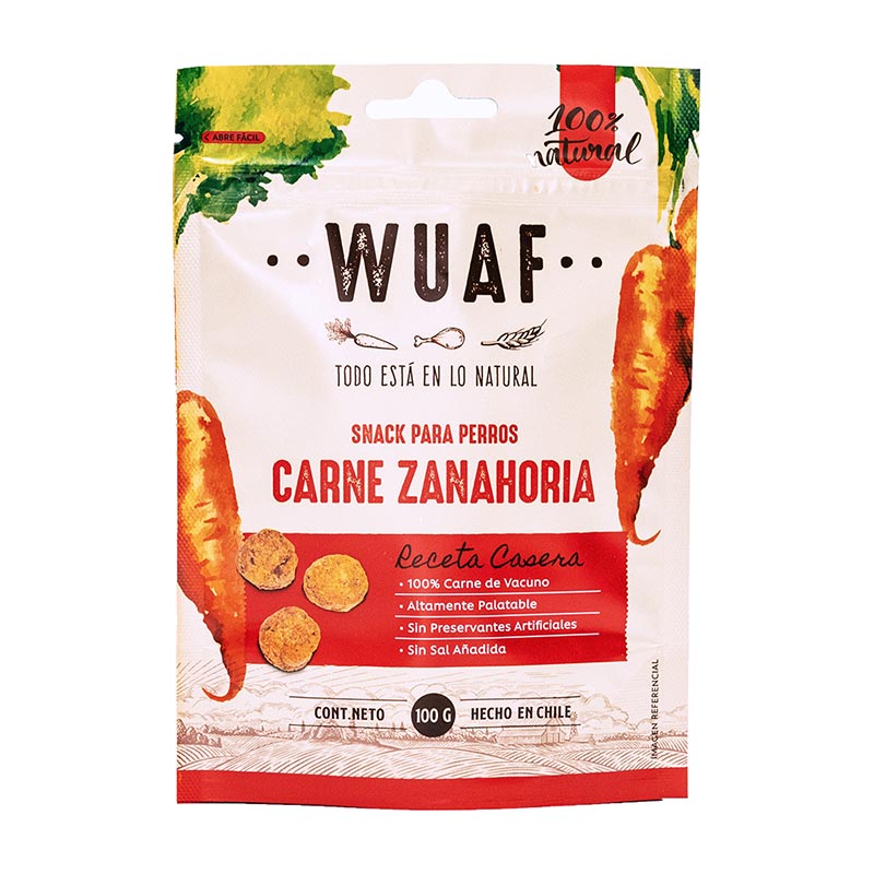 Wuaf - Snack para Perros Carne Zanahoria