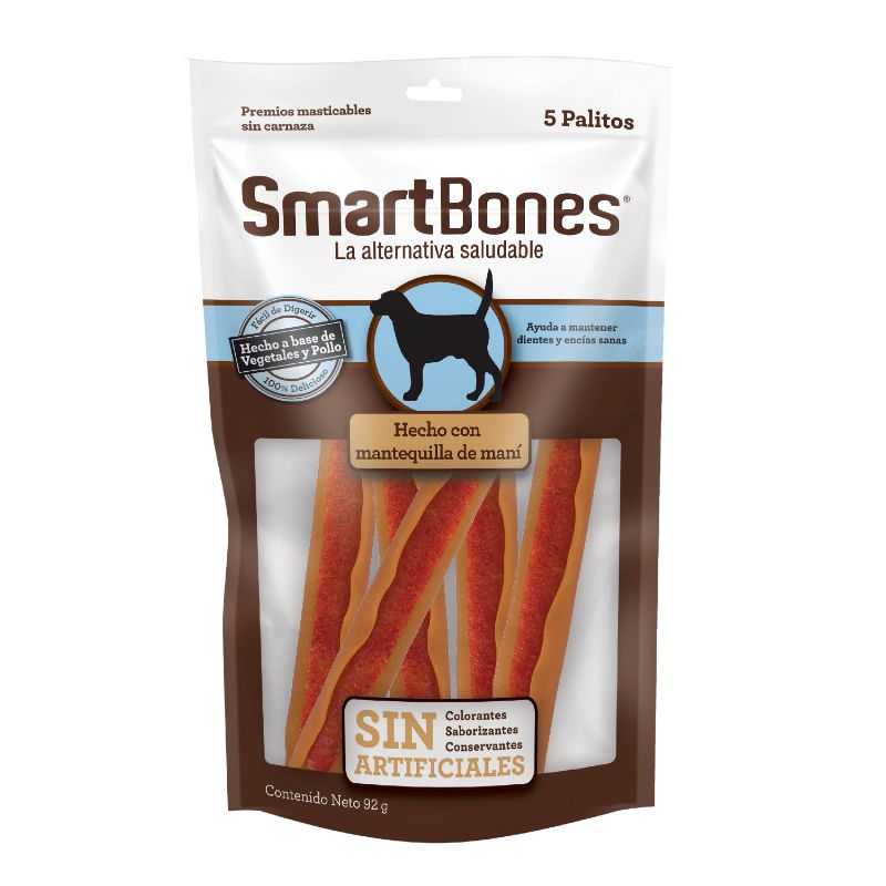 Smartbones - Palitos Mantequilla de Maní Sin Artificiales