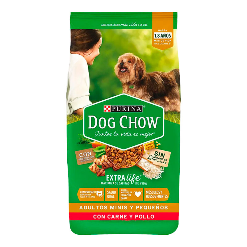 Dog Chow - Alimento Adulto Minis y Pequeños Carne y Pollo