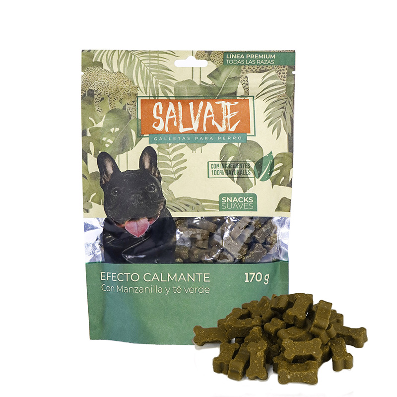 Salvaje - Galletas para Perro Efecto Calmante Manzanilla y Té Verde