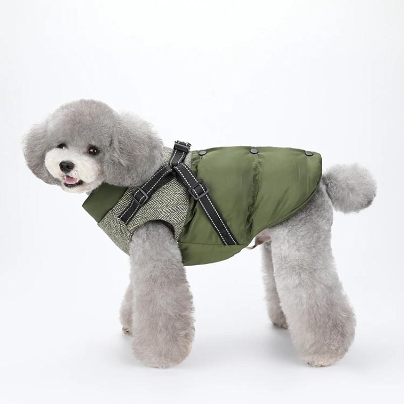 valentin-for-pets-chaleco-urban-verde-con-arnes