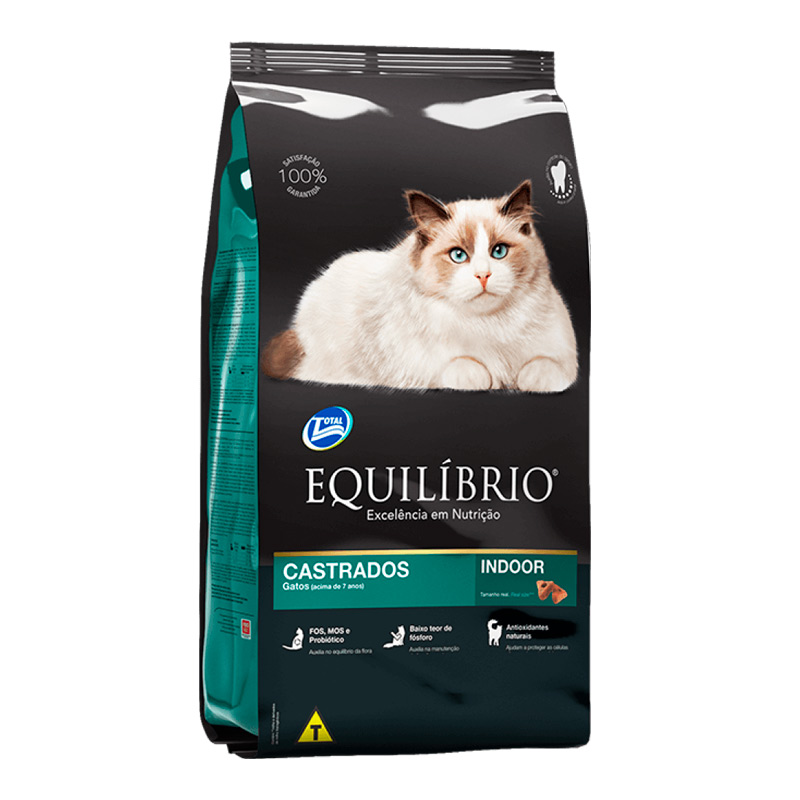 Equilibrio - Alimento Gatos Castrados Senior 7+ Indoor