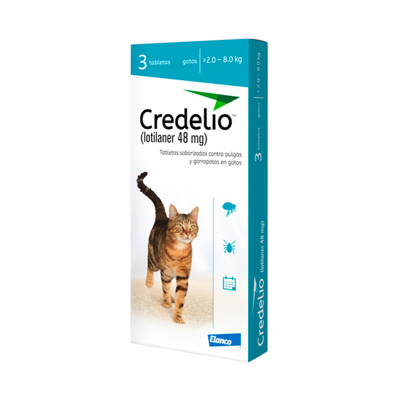 Credelio - Desparasitante Pulgas y Garrapatas Gatos de 2 Hasta 8 kg