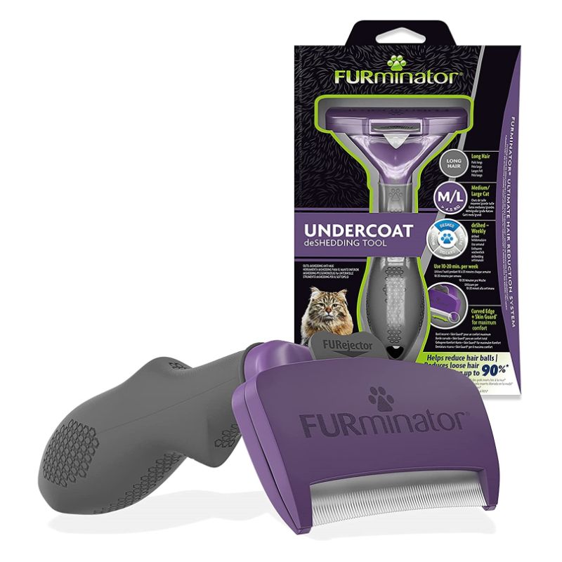 Furminator - Deslanador de Pelo Largo para Gato Mediano y Grande