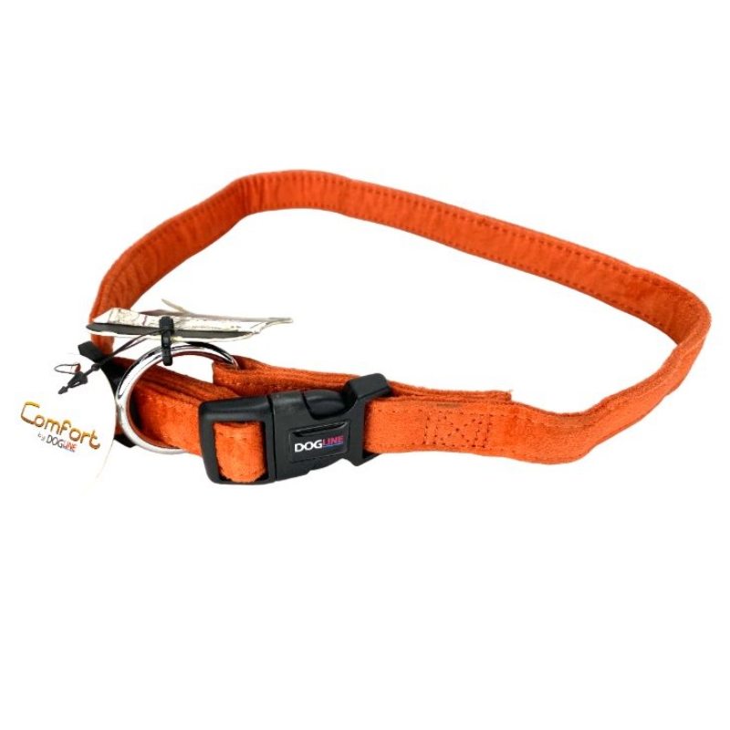 dogline-collar-de-microfibra-naranja