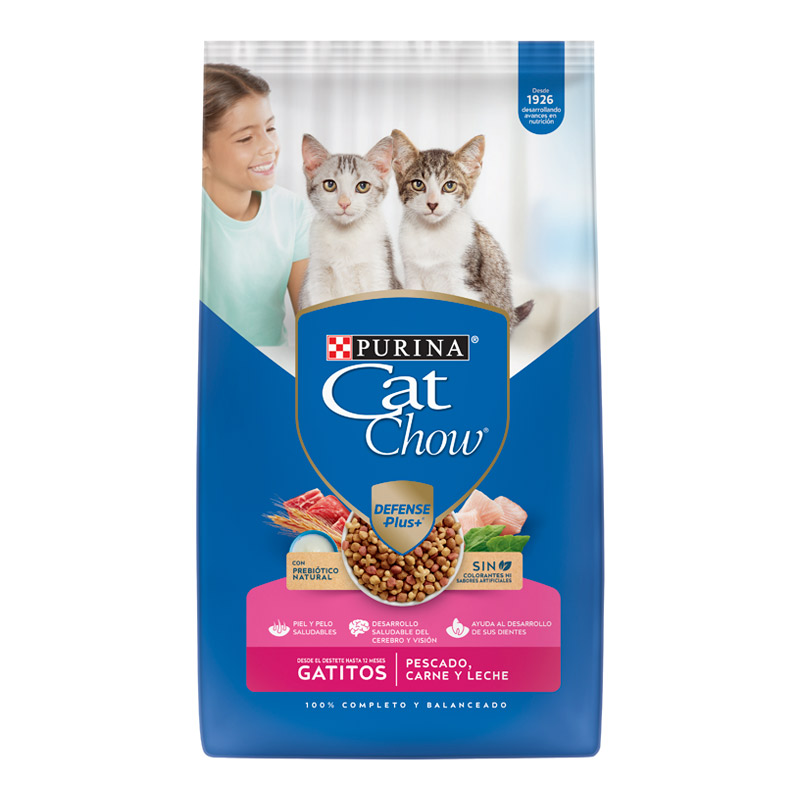 Cat Chow - Alimento Gatitos Pescado Carne y Leche