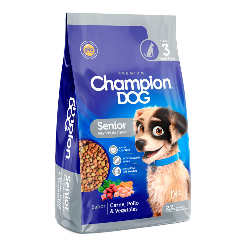 Champion Dog - Alimento Senior 7+ Carne Pollo y Vegetales