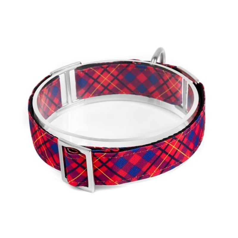 bellcher-collar-martingale-tartan-rojo-25-cm