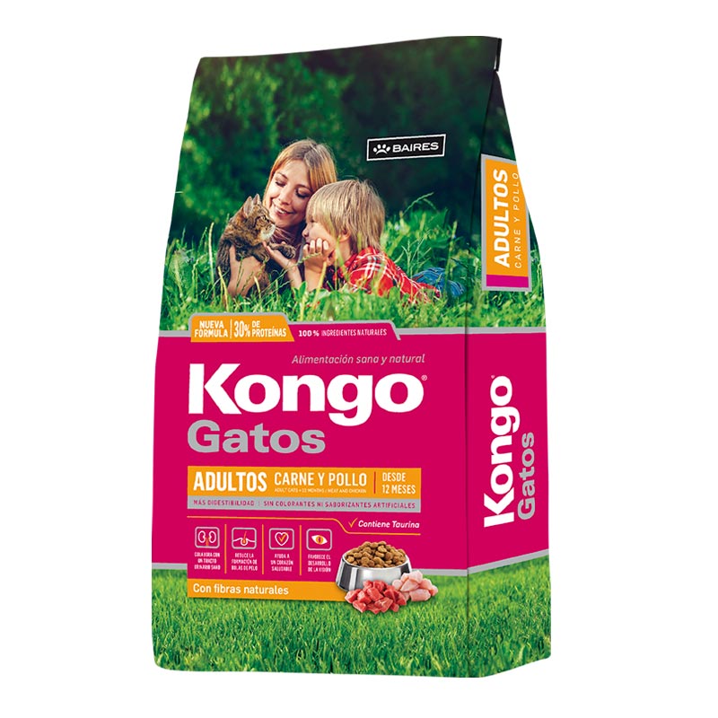 Kongo - Alimento Gato Adulto Carne y Pollo