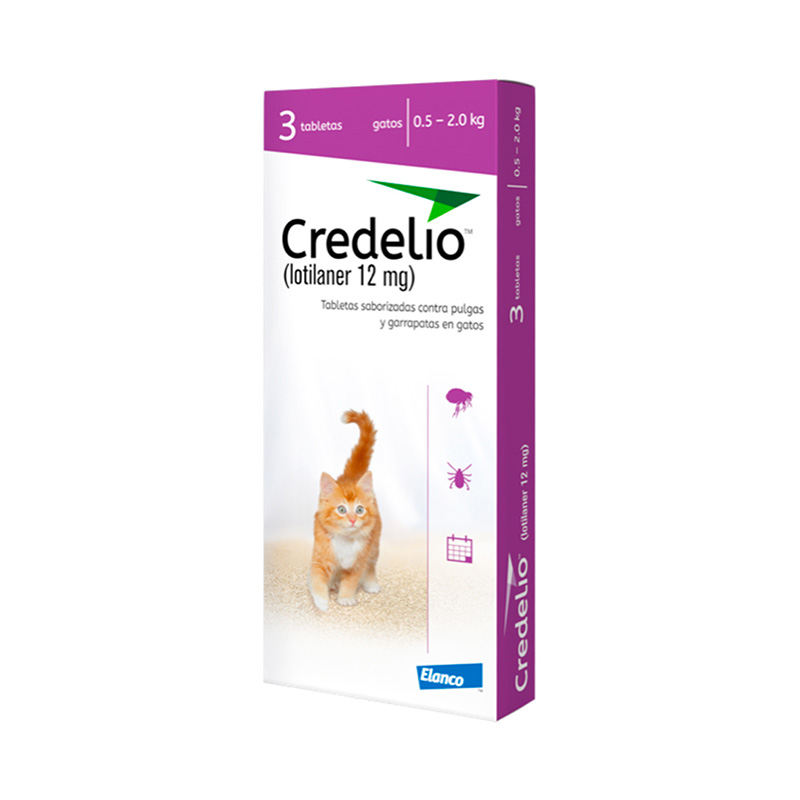 Credelio - Desparasitante Pulgas y Garrapatas Gatos de 0.5 Hasta 2 kg