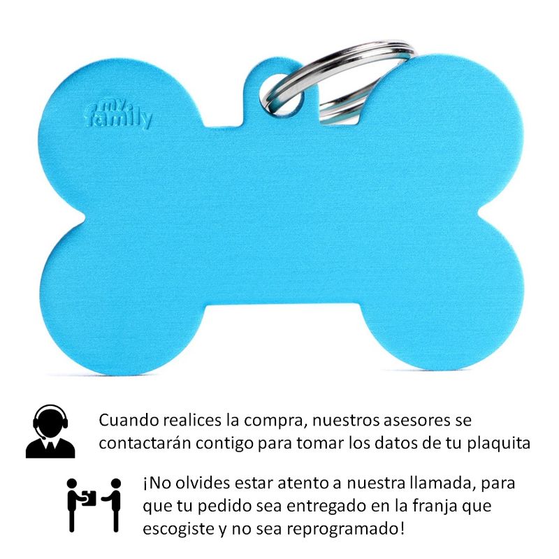 my-family-placa-hueso-azul-celeste