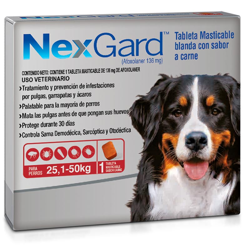 NexGard - Perros De 25.1 Hasta 50 Kg.