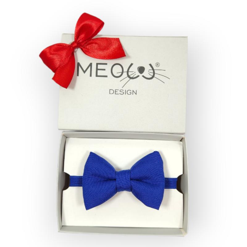 Meow Design® - Corbatín Lino Azul