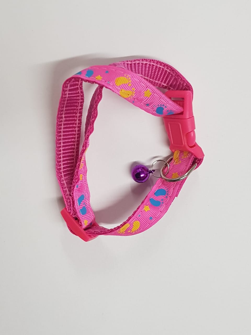 Collar Rosado Para Perro Huellas