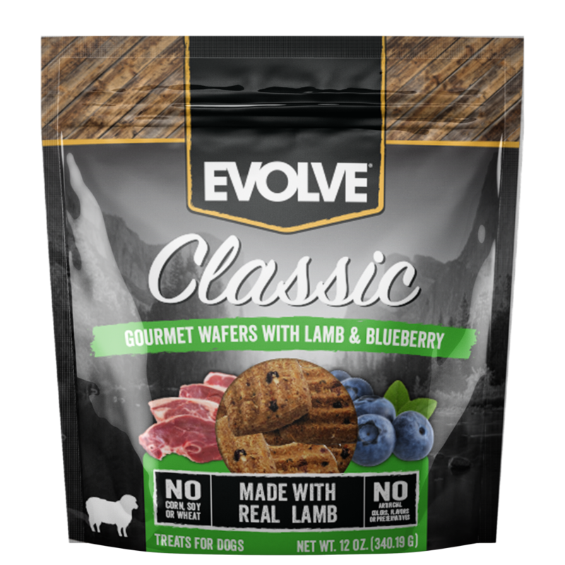 Evolve Dog Snack Classic Wafers Al Horno Lamb - Cordero