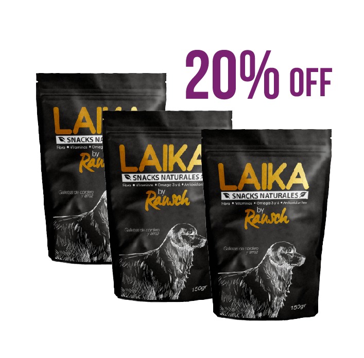 Combo Promo Galletas De Cordero Y Arroz Laika By Rausch Combo 3 Unidades