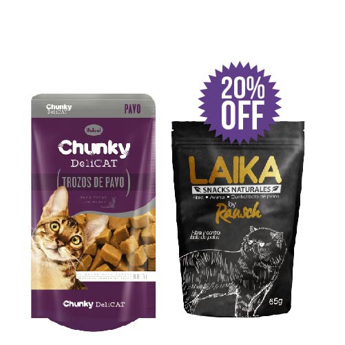 CHUNKY DELICAT TROZOS DE PAVO + GALLETAS RAUSCH