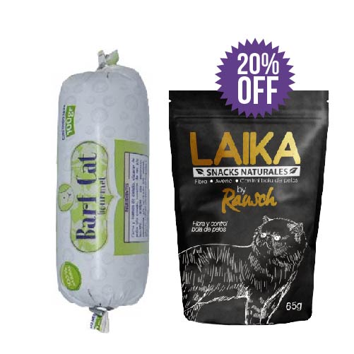 Combo Peluditos Barf Cat Gourmet + Galletas Rausch