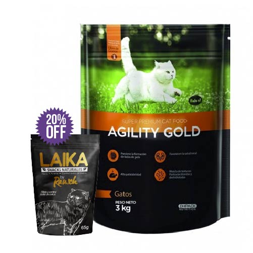 Agility Gold - Gatos 1.5 Kg + Galletas Rausch