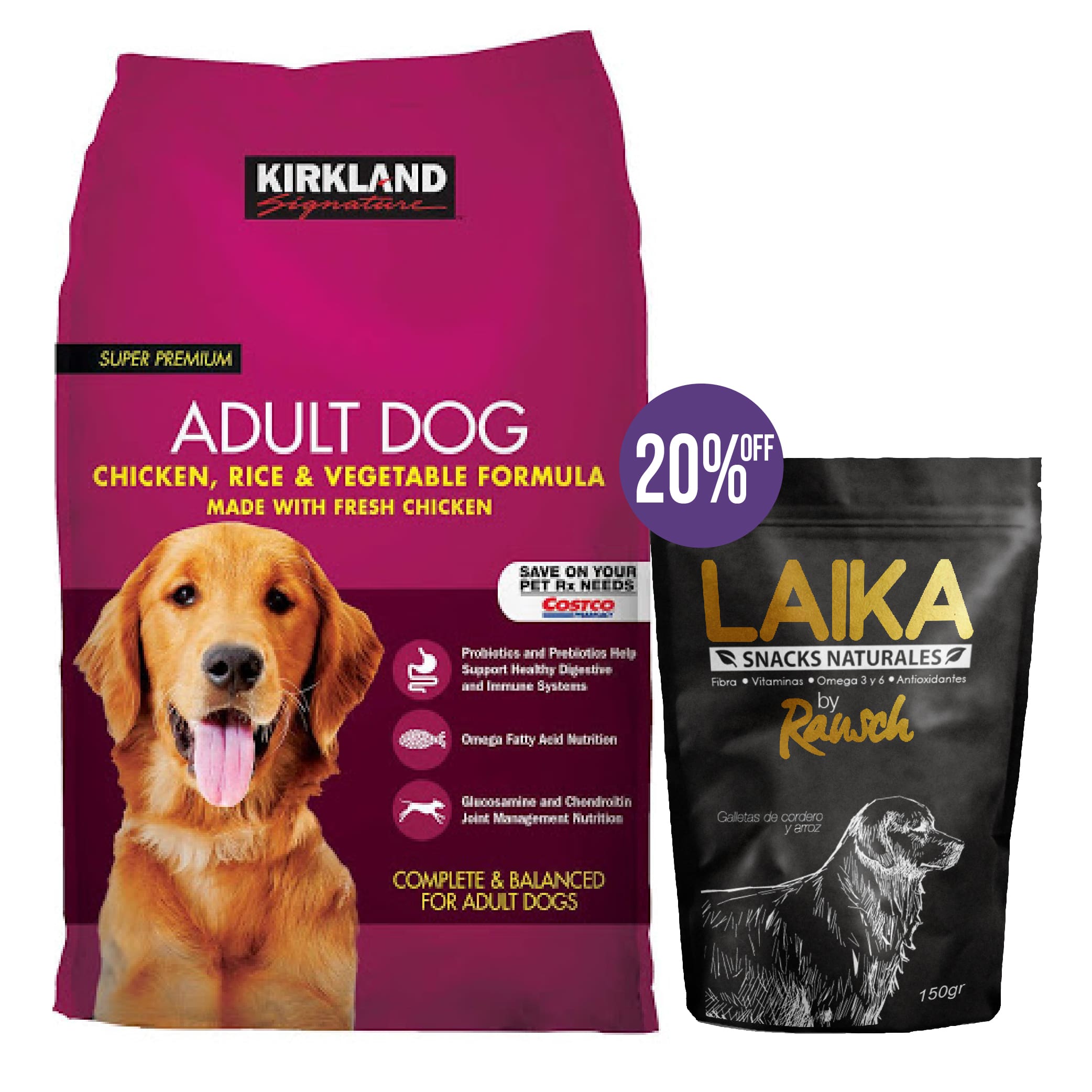 Combo Kirkland Signature Adulto + Galletas Rausch
