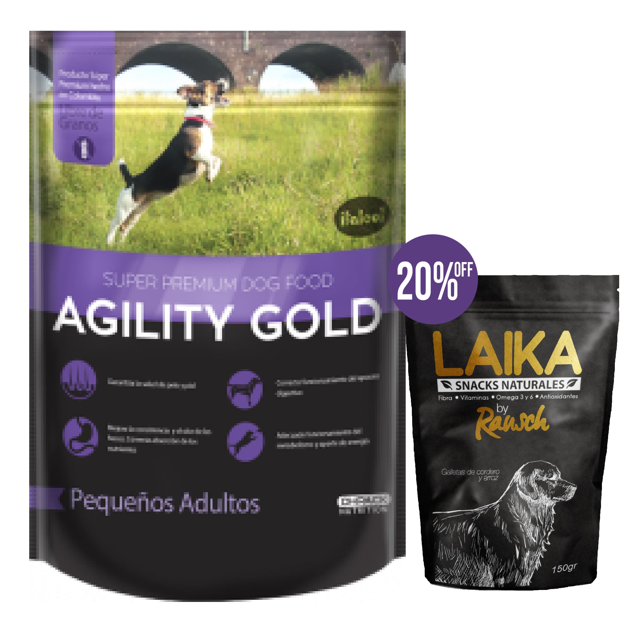 Agility Gold - Pequeños Adultos 7 Kg + Galletas Rausch