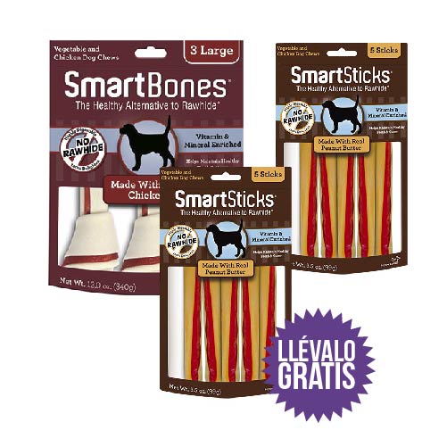 Smartbones - Combo Sticks Large:  1 Smartbones Pollo Large + 1 Smartsticks Mantequilla De Maní +  Gratis Un Paquete De Smartsticks De Mantequilla De Maní Adicional