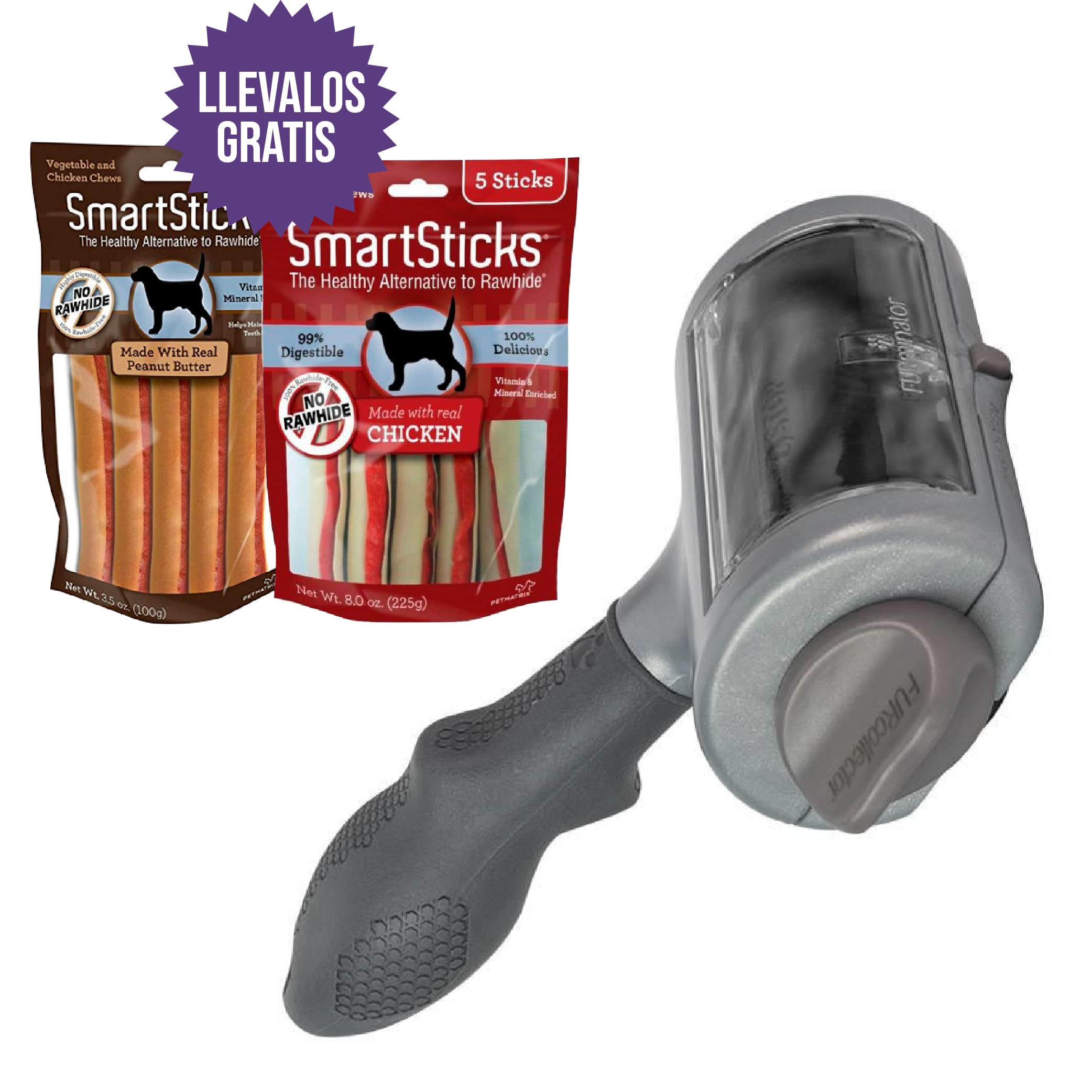 Furminator - Furminator Herramienta Recolección Pelo Perro + Gratis Un Kit De Smartsticks De Mantequilla De Maní + Pollo