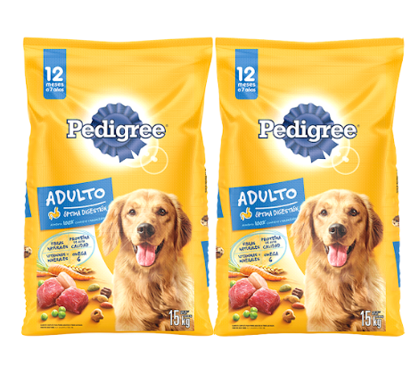 Combo Pedigree Alimento Perro Adulto 2 X 15 Kg