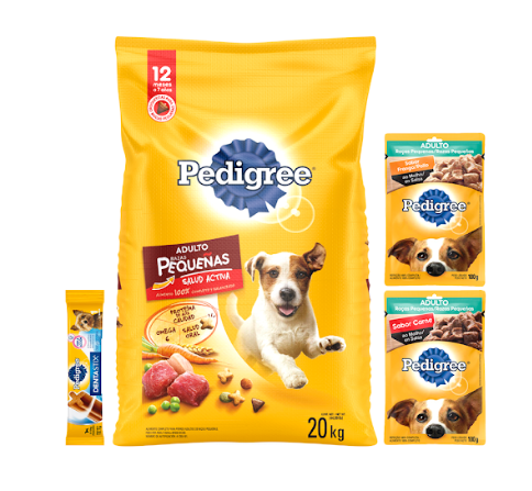 Combo Pedigree Alimento Perro Raza Pequeña + 2 Pouch + 1 Dentastix