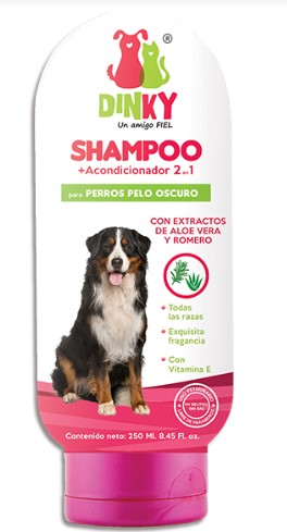Dinky - Shampoo 2 En 1 Para Perro Pelo Oscuro