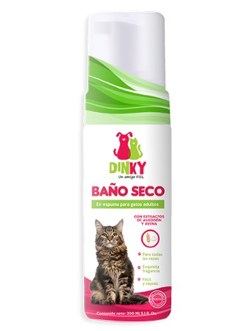 Dinky - Baño Seco Espuma Gato Adulto