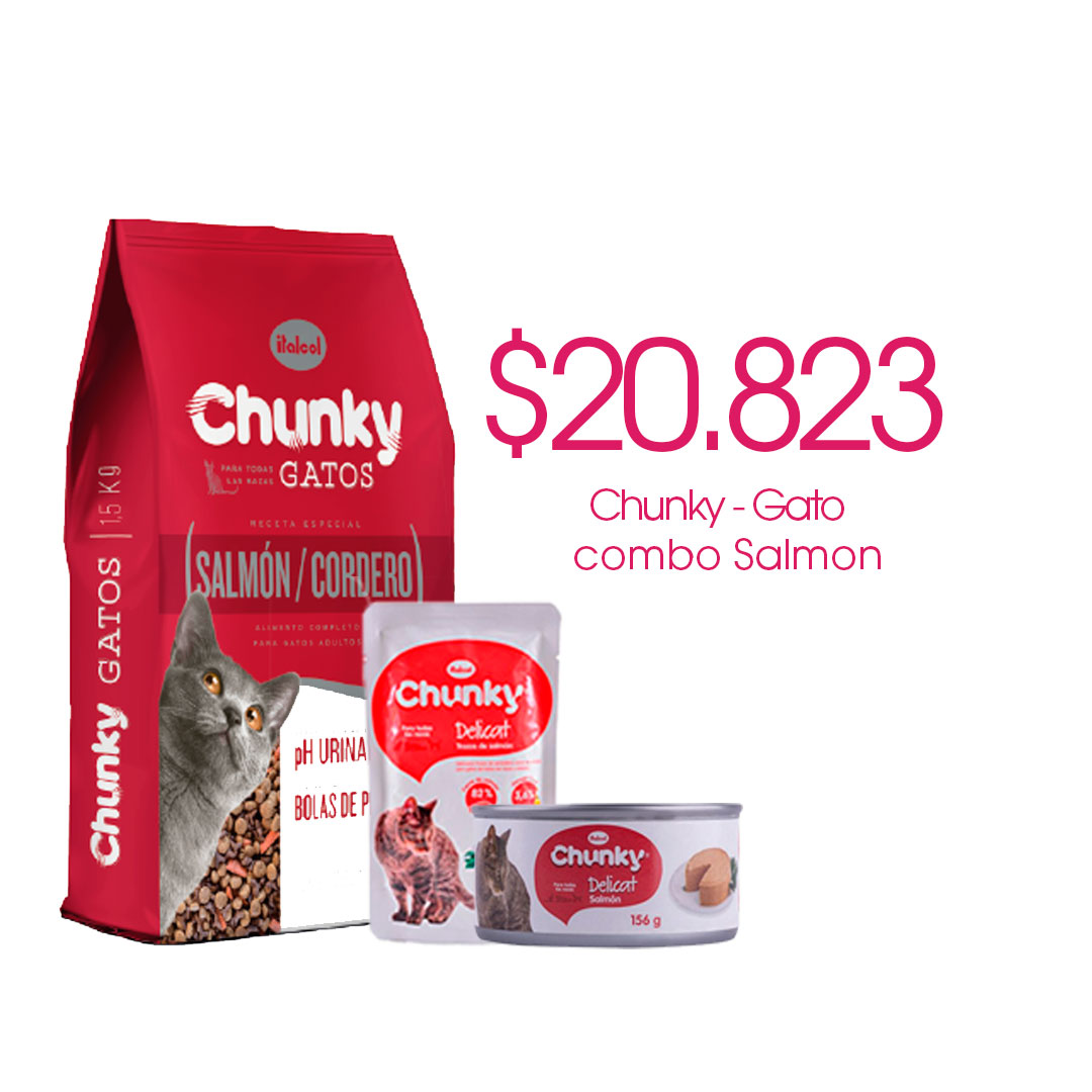 Combo Chunky Salmon Para Gatos 