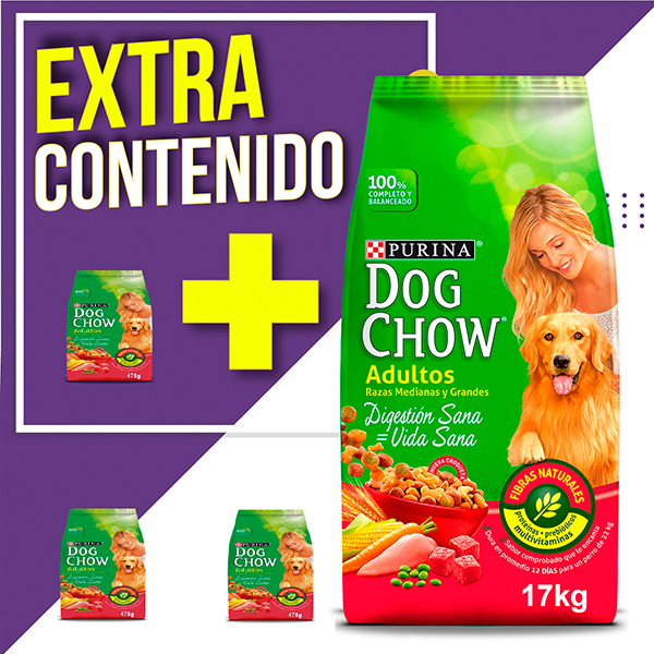 INACTIVO Dog Chow Adultos Razas Medianas & Grandes 17 Kg + Promo 