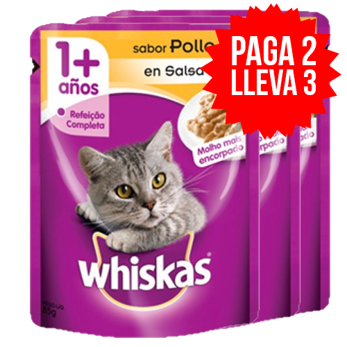 Whiskas Pouch Gato Adulto Pollo Pag2lle3