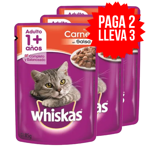 Whiskas Pouch Gato Adulto Carne Jelly Pag2lle3