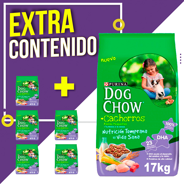 Dogchow Cachorros Razas Pequeñas 17kg + Promo 